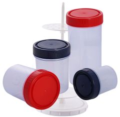 Sample Container, PP/HDPE, Capacity 200 ml Sterile, No. per case-100