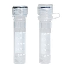 Screw Cap Tubes with Looped Cap Unassembled (Sterile)Self standing with knurl 0.5 ml