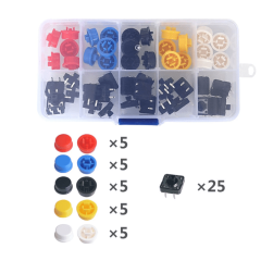 Tactile Push Button Switch Assorted Kit - 25 Pieces pack