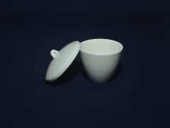 Porcelain Crucible, Tall Form With Lid, Capacity - 40 mL