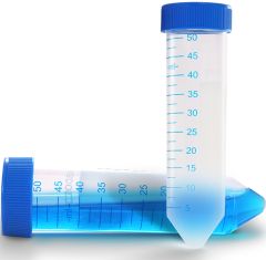 Centrifuge Tube Conical Bottom, PP/HDPE 15 ml, Blue Cap,Bulk, No. per case-500