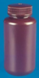 Amber Wide Mouth Bottle HDPE 500 ml