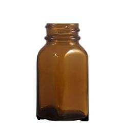 Wide Mouth Square Bottle Amber 500 ml