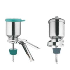 J - 182M  AXIVA- MEMBRANE FILTER FUNNEL - S.S.-All stainless steel 316 with inbuilt S.S. clamp & S. S. lid & Neoprene cork capacity 300ml