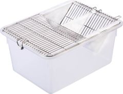 ANIMAL CAGE, PP/ Stainless Steel, Single Grill, 430 x 270 x 150 mm, No. per Case- 1