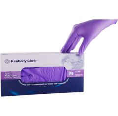 Safe Skin Purple Nitrile Gloves - 12.0 inches length, Large, No. per Case- 50