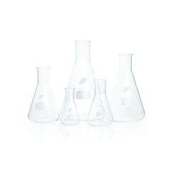 Flasks, Erlenmeyer, Conical, Narrow Mouth, with Graduation Made from Heat Resistant, Low Expansion Borosilicate Glass./2000ml