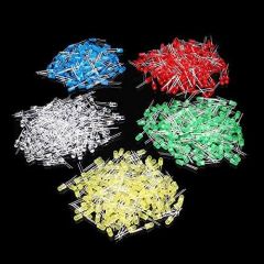 5mm LED Diode Kit Mixed Color : Red, Green, Yellow, Blue, White (100 Pieces)