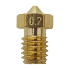 M6 Thread Brass Nozzle V5 V6 UM Compatible – 1.75mm x 0.2mm (for 3D printer)