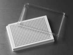 Corning 3834 well Solid White Flat Bottom Low Volume Not Treated Polystyrene Microplate, without Lid, Non Sterile, 50/case