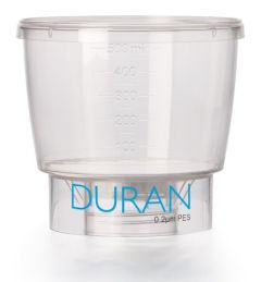 DURAN 500 ml Funnel Only Gamma sterilized/Membrane Pore Size µmPES.0.45/Filter Dia mm.90/Thread mm.45